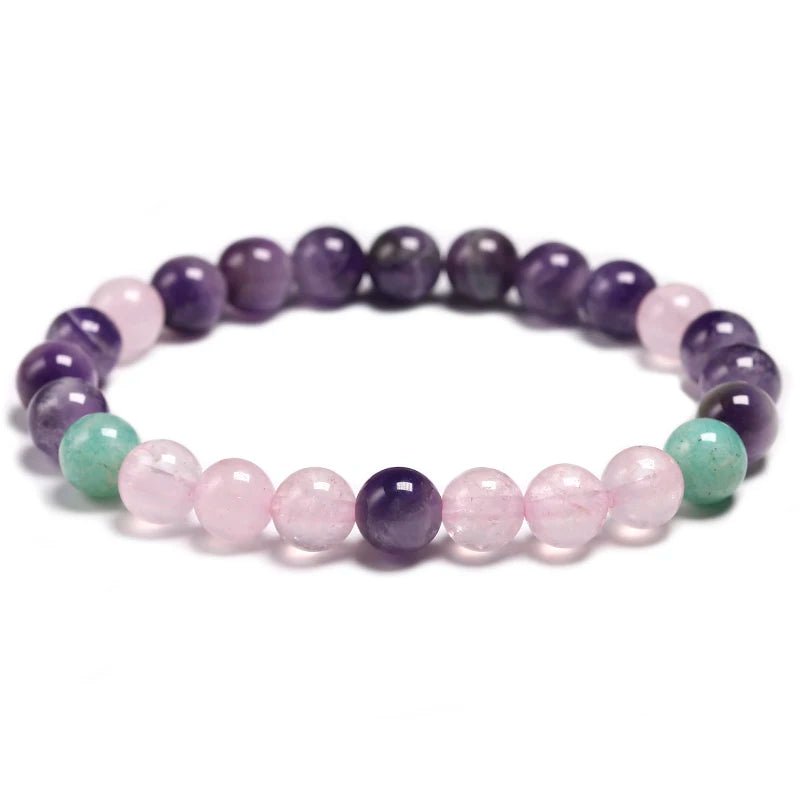 Mala 108 Beads of Amethyst, Rose Quartz, Amazonite ~ Bracelet or Set - Serenity Factory