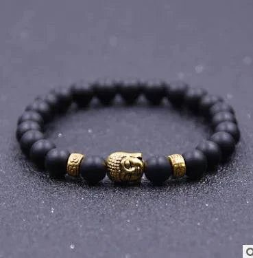 Matte Crystal Bracelet with Buddha Bead - Serenevi
