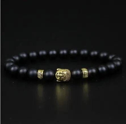 Matte Crystal Bracelet with Buddha Bead - Serenevi