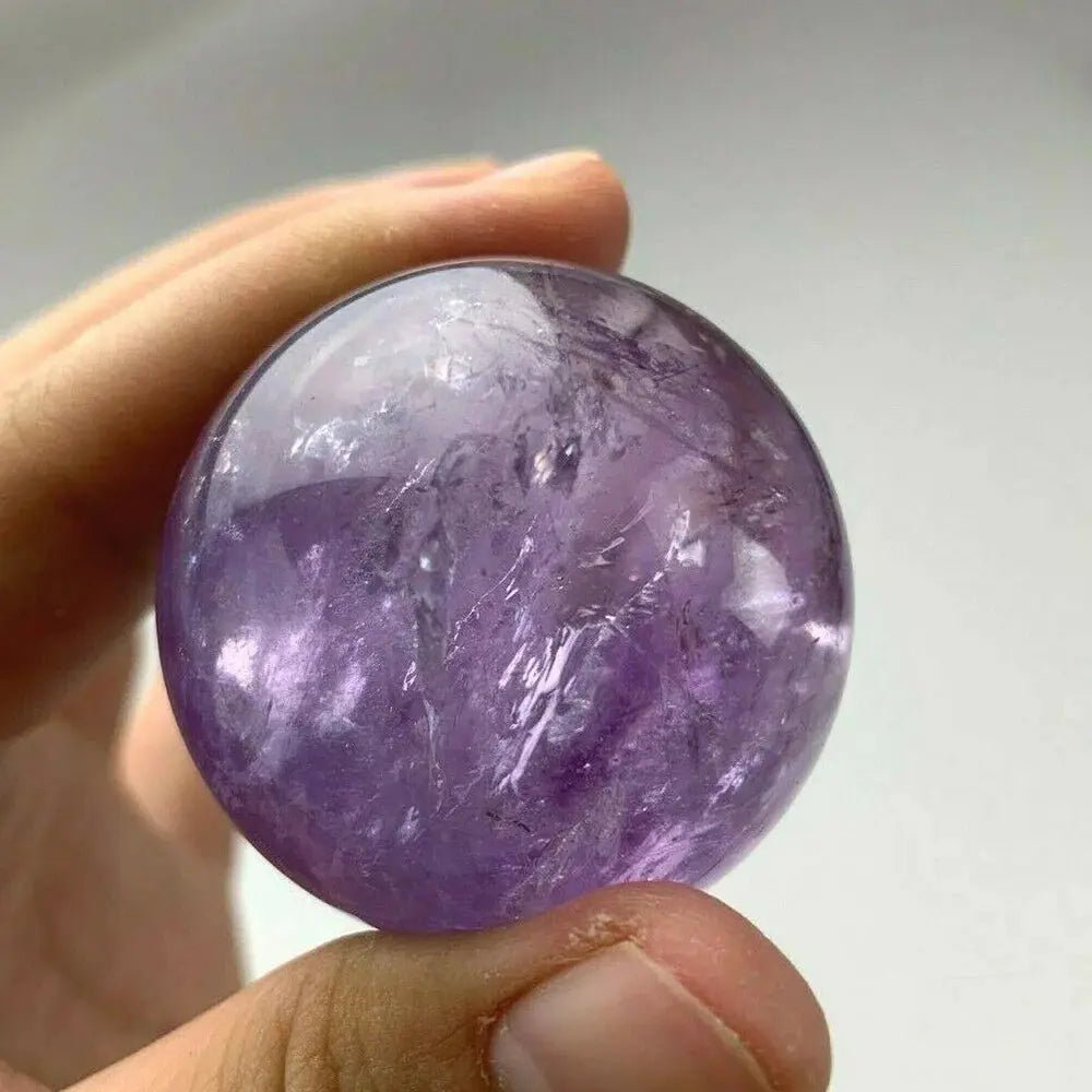 Mini Amethyst Sphere – Hand polished - One of a kind - 1.2" - 1.9" - Serenity Factory