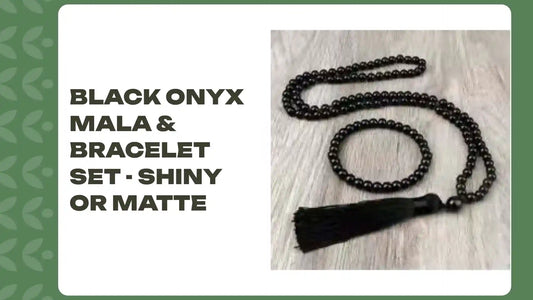 Black Onyx Mala &amp; Bracelet Set - Shiny or Matte by@Outfy