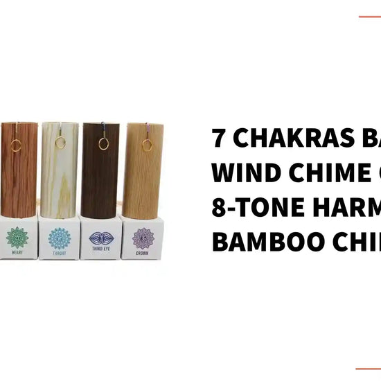 Chakra Bamboo Wind Chime or Set of 7 Chakras; 8-Tone Harmonic .Bamboo Chimes 