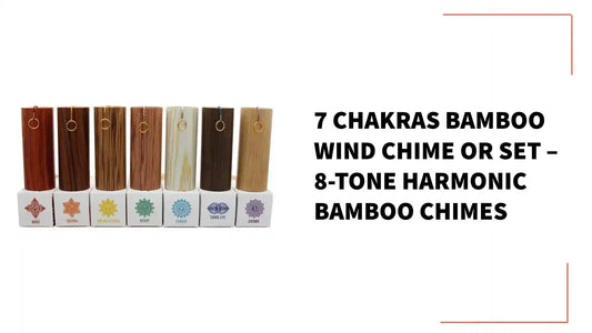 Chakra Bamboo Wind Chime or Set of 7 Chakras; 8-Tone Harmonic .Bamboo Chimes 