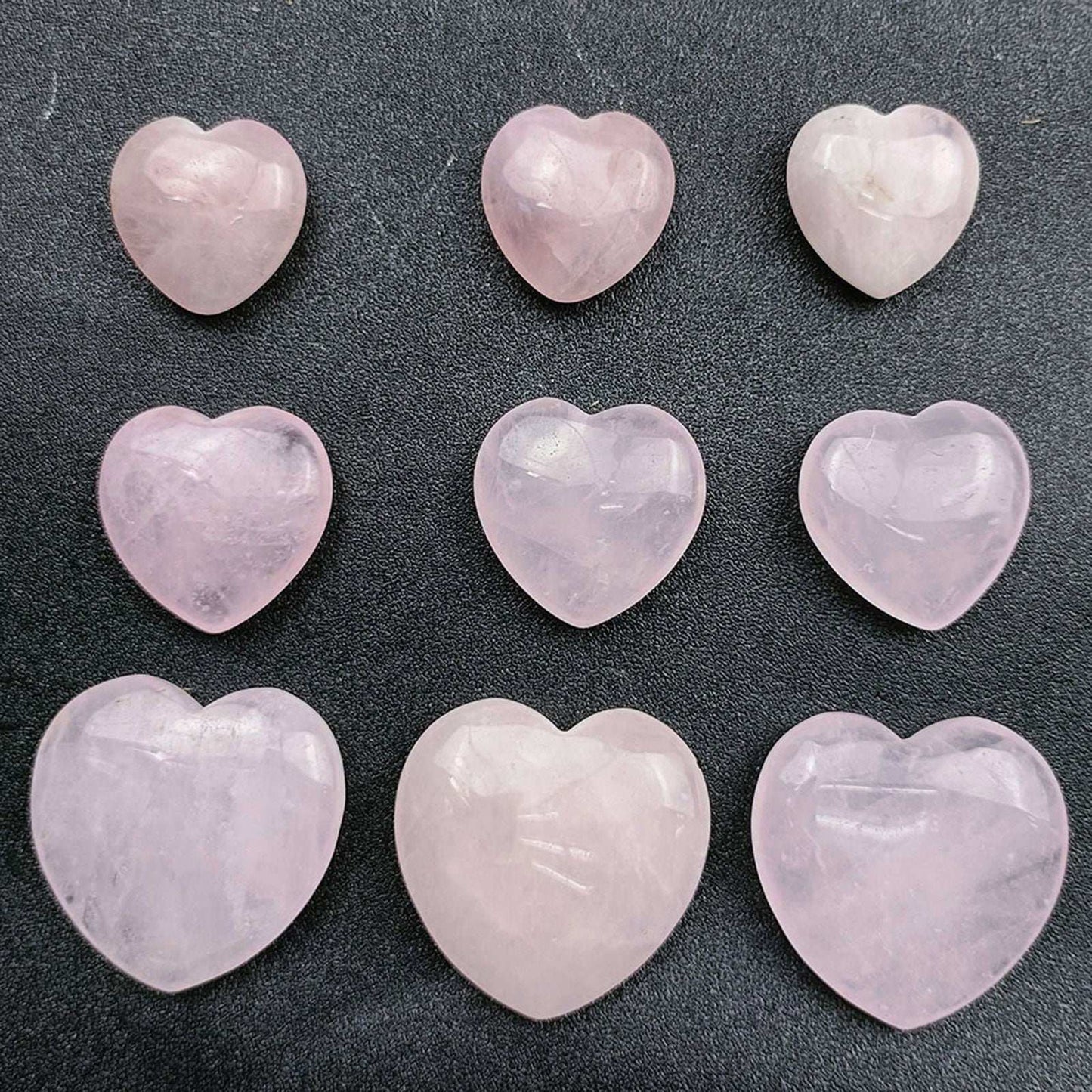 Rose Quartz Heart - Healing Stone with Love Energy - 3 sizes - Serenity Factory