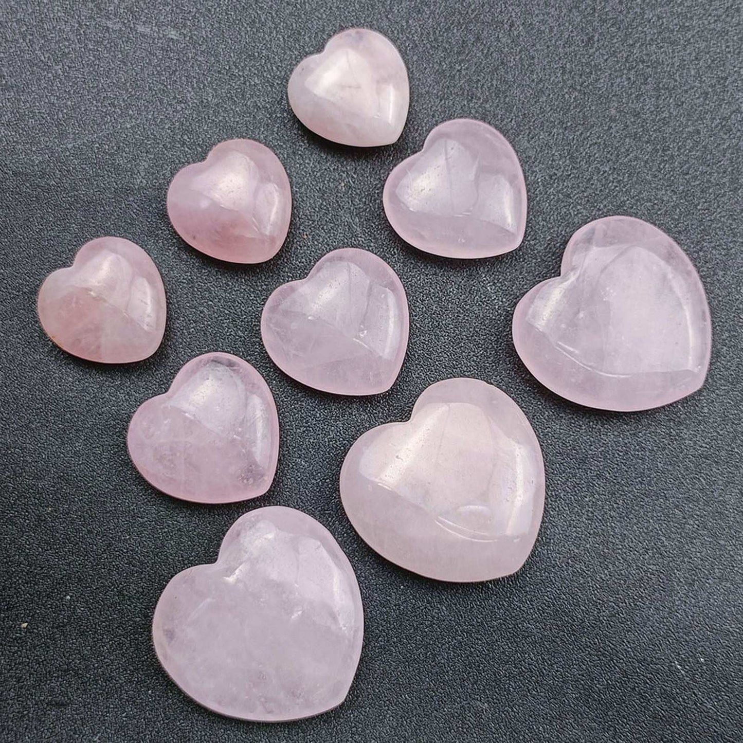 Rose Quartz Heart - Healing Stone with Love Energy - 3 sizes - Serenity Factory