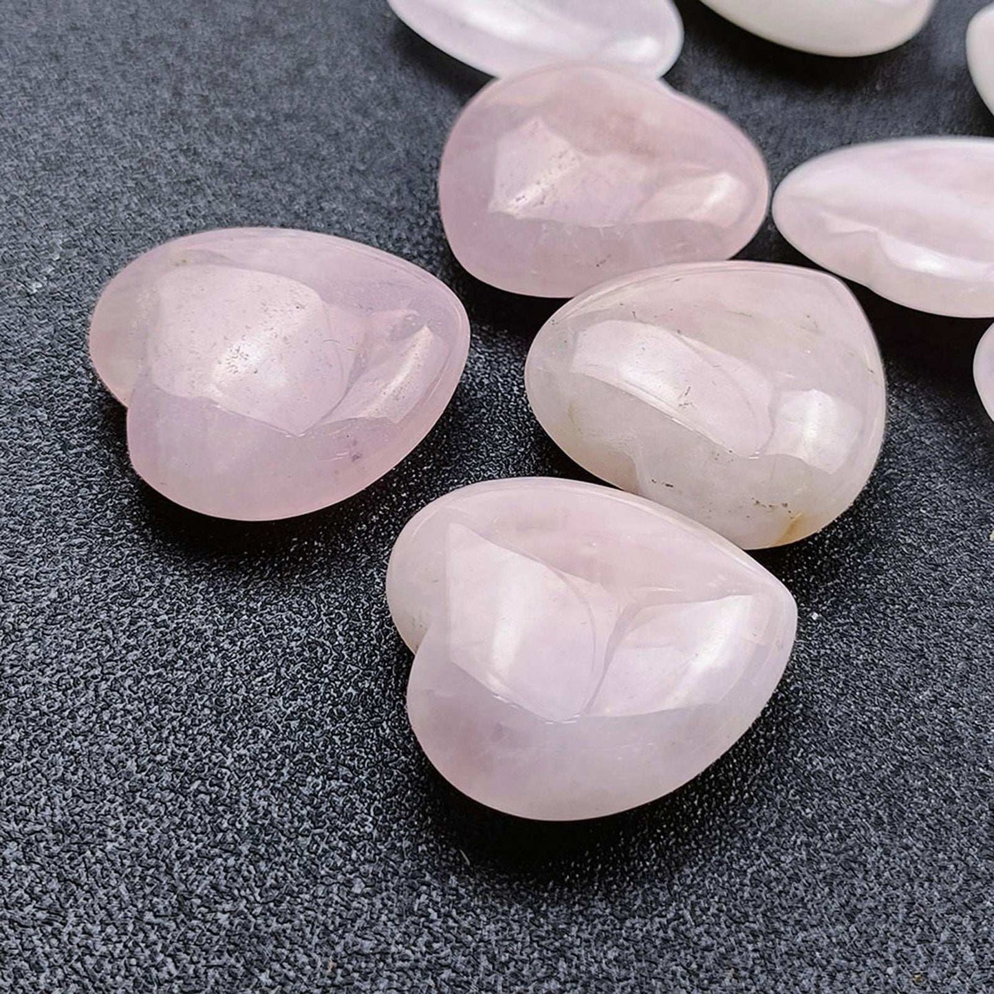 Rose Quartz Heart - Healing Stone with Love Energy - 3 sizes - Serenity Factory