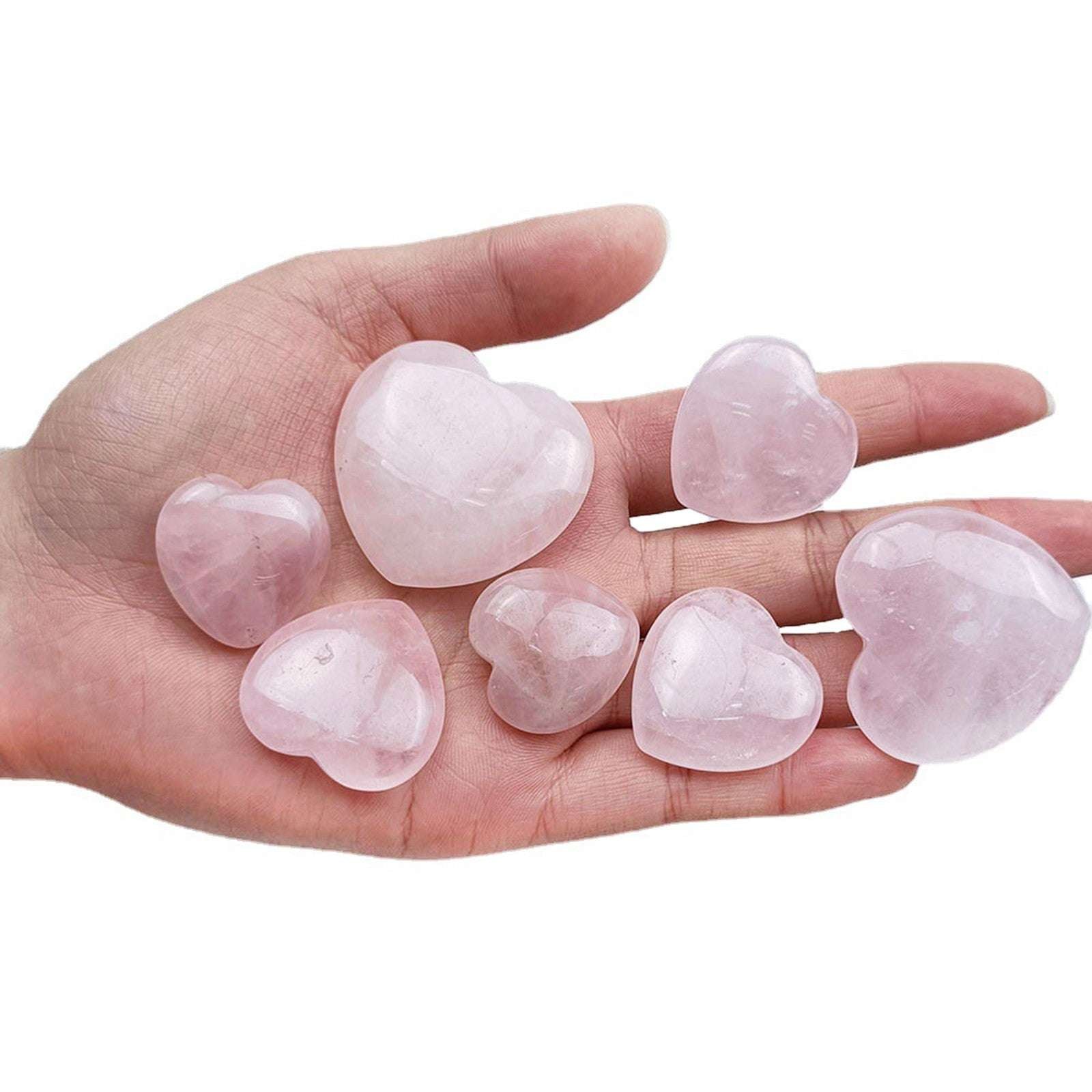 Rose Quartz Heart - Healing Stone with Love Energy - 3 sizes - Serenity Factory