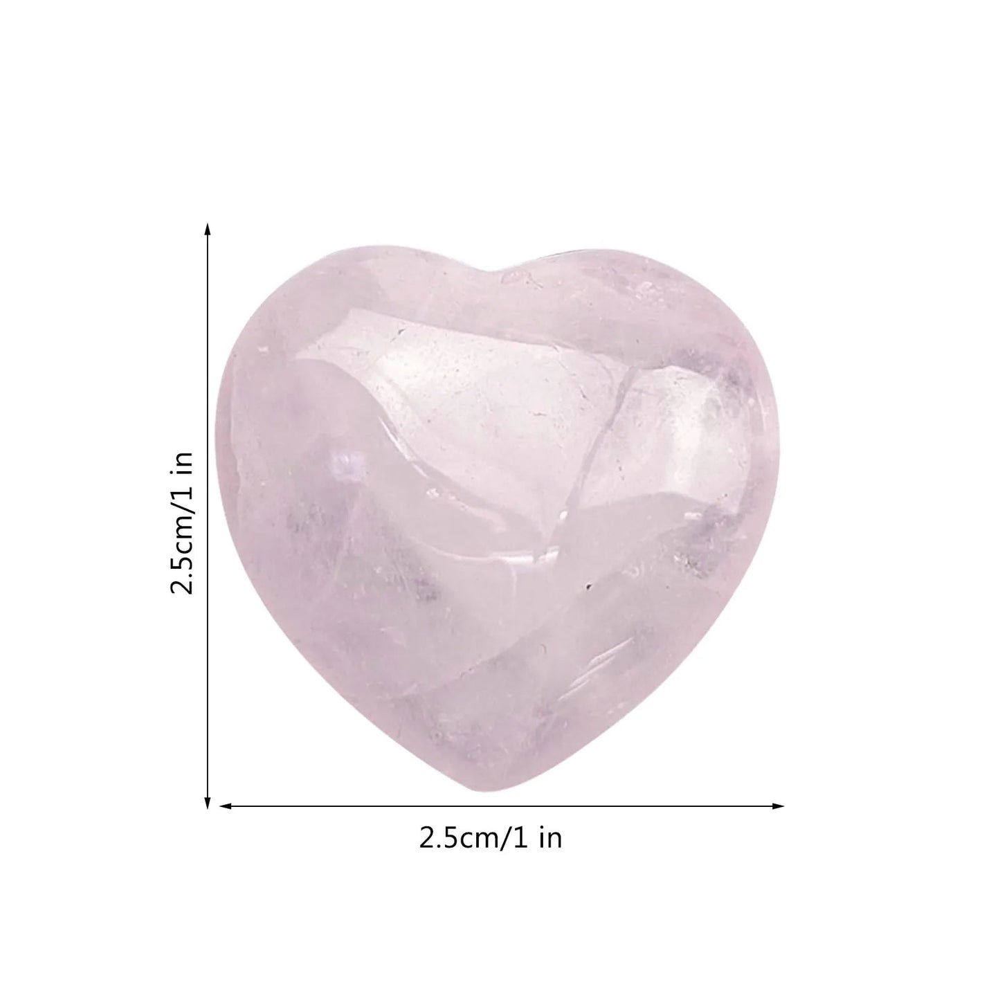 Rose Quartz Heart - Healing Stone with Love Energy - 3 sizes - Serenity Factory