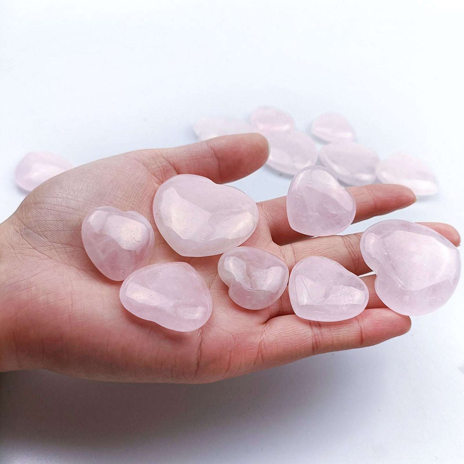 Rose Quartz Heart - Healing Stone with Love Energy - 3 sizes - Serenity Factory