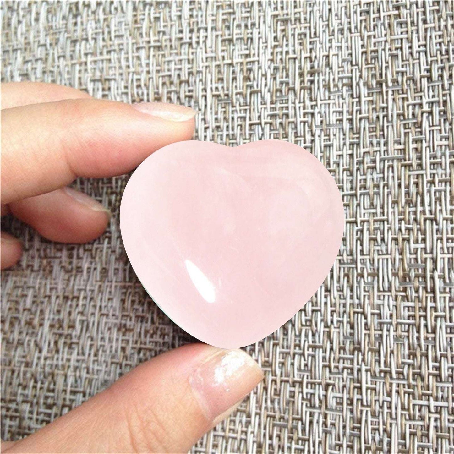 Rose Quartz Heart - Healing Stone with Love Energy - 3 sizes - Serenity Factory