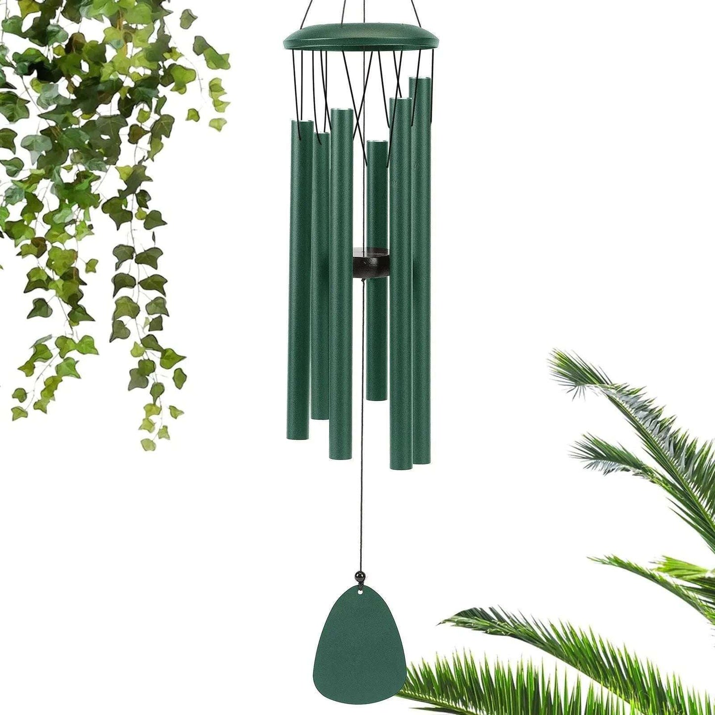 Serenity Wind Chimes – 26" Matte Black, Green, or Blue Outdoor - Serenity Factory