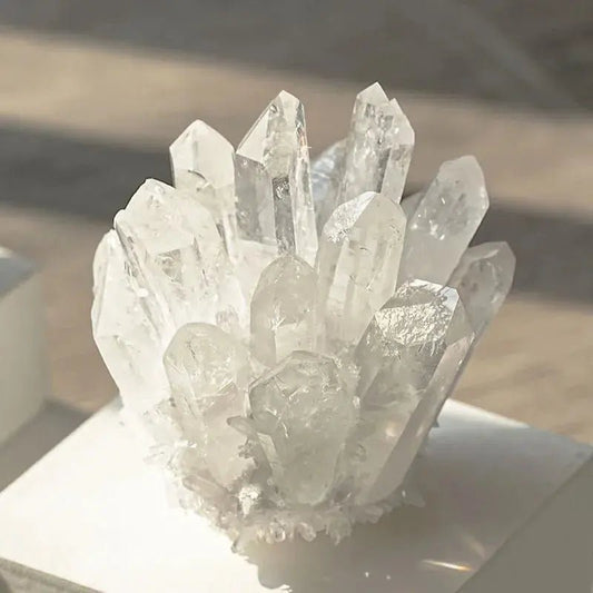 Stunning Clear Quartz Phantom Cluster - Natural – Stone of Inner Wisdom - Serenity Factory