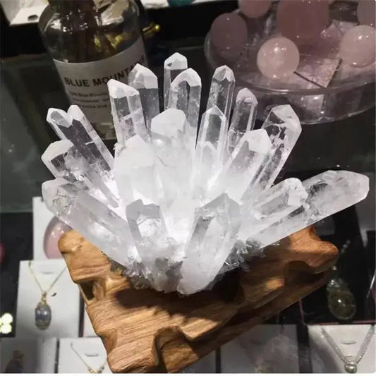 Stunning Clear Quartz Phantom Cluster - Natural – Stone of Inner Wisdom - Serenity Factory