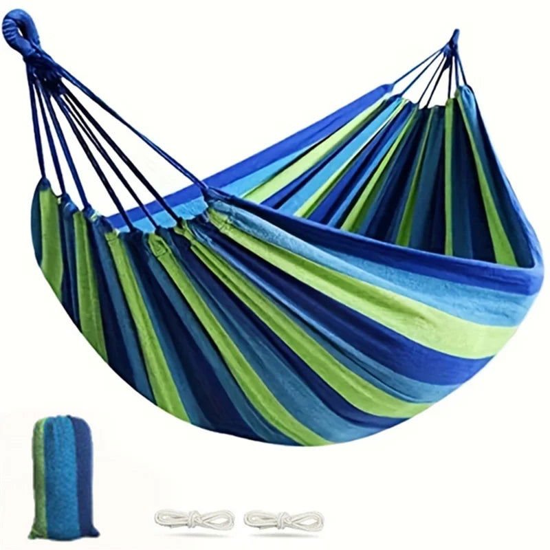 Vibrant Comfortable Single Wide Thick Canvas Colorful Hammock - Serenity Factory